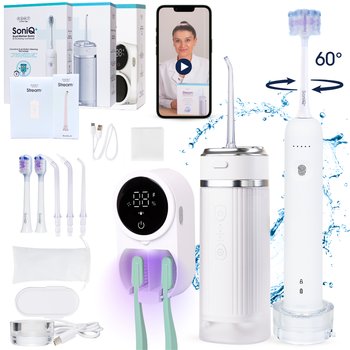 ZENT® Zestaw PRO: Irygator Stream+ 360° + Szczoteczka soniczna SoniQ+ 60° Dual Motion + Sterylizator UV Uveo Duo - ZENT