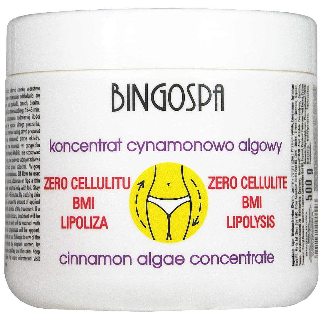 ZERO CELLULITU BMI LIPOLIZA Koncentrat cynamonowo - algowy 500 g BINGOSPA-Zdjęcie-0
