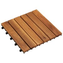 Zestaw 10 płytek tarasowych drewnianych 30x30 cm / AAALOE