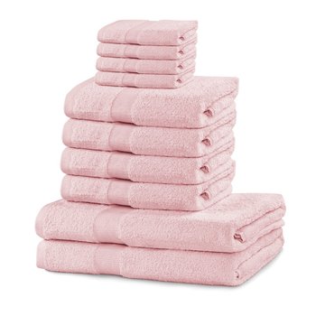 Zestaw 10 ręczników Marina różowy DecoKing - DecoKing