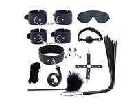 Zestaw 10 szt. kajdanki bat kneble