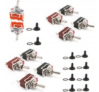 ZESTAW 10 SZTUK PRZEŁĄCZNIKÓW DŹWIGNIOWYCH 3 KOLORY 10A 250V SPST 2 PIN