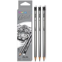 Zestaw 12 Heksagonalnych Ołówków Hb Z Gumką Artist Colorino