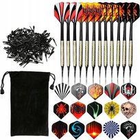 Zestaw 12 Rzutki Lotki Dart 100 Grotów + 42 Piórka