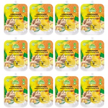 Zestaw 12 x Lemoniada imbir cytryna miód koncentrat - Purena