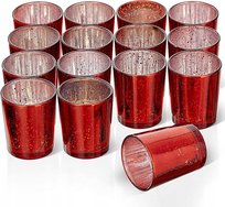 ZESTAW 15 SZKALNYCH ŚWIECZNIKÓW Na Tealighty Świąteczne Weselne Świecznik