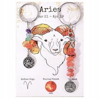 Zestaw 2 Breloczków Baran z Kamieni Naturalnych