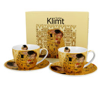 Zestaw 2 filiżanki do herbaty Klimt the kiss ecru