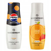 Zestaw 2 koncentratów do wody. Sodastream Pepsi MAX Mango + Mango Orange