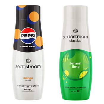 Zestaw 2 koncentratów do wody. Sodastream PepsiMAX Mango + Lemon Lime syrop - SodaStream