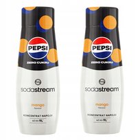 Zestaw 2 koncentratów Sodastream 2x Pepsi Max Mango Syropy Zero Cukru Diet