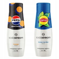 Zestaw 2 koncentratów. Sodastream Pepsi MAX Mango + Lipton Ice Tea Lemon