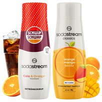 Zestaw 2 koncentratów Sodastream Shwip Shwap Cola Pomarańcza + Orange Mango