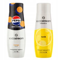Zestaw 2 koncentratów, syropów do wody. Sodastream Pepsi MAX Mango + Tonic