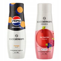 Zestaw 2 koncentratów, syropów. Sodastream Pepsi MAX Mango + Red Berries