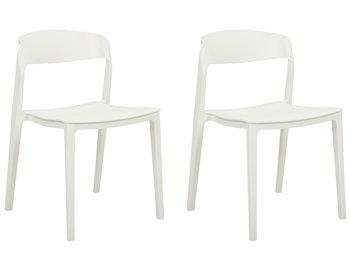 Zestaw 2 krzeseł do jadalni biały SOMERS - Beliani