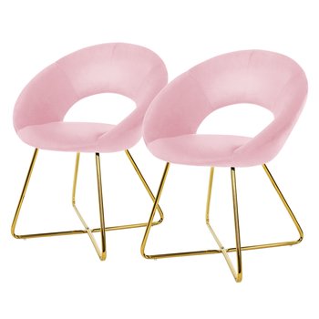 Zestaw 2 krzeseł do jadalni krzesła tapicerowane krzesła do salonu krzesła kuchenne krzesła aksamitne - ML-DESIGN