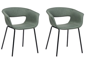 Zestaw 2 krzeseł do jadalni zielony ELMA - Beliani