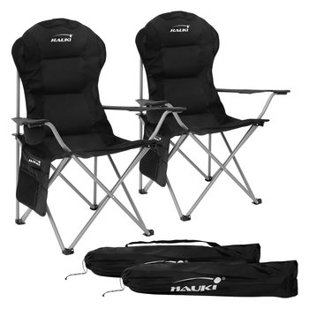 Zestaw 2 krzeseł kempingowych krzesło wędkarskie składane krzesło wędkarskie + torba 150kg - Hauki
