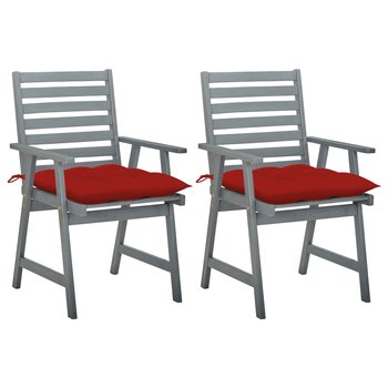 Zestaw 2 krzeseł ogrodowych z poduszkami - Akacja - Zakito