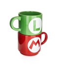 Zestaw 2 kubków Super Mario Luigi Initial oryginalne kubki do kawy 270 ml - Pyramid International