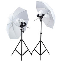 Zestaw 2 lamp 2x100 LED z parasolkami 84cm