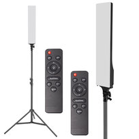 Zestaw 2 lamp panelowych LED pionowych +statywy