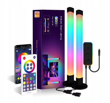 Zestaw 2 lamp stojących RGBIC TUYA WIFI PILOT APLIKACJA Tęcza inteligentna - LED_RGB