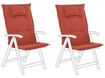 Zestaw 2 poduszek na krzesła ogrodowe czerwony TOSCANA/JAVA - Beliani