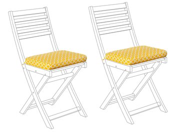 Zestaw 2 poduszek na krzesła ogrodowe żółty FIJI - Beliani