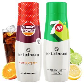 Zestaw 2 Syropów Sodastream Shwip Shwap Cola Pomarańcza + 7UP Cytryna Limon - SodaStream