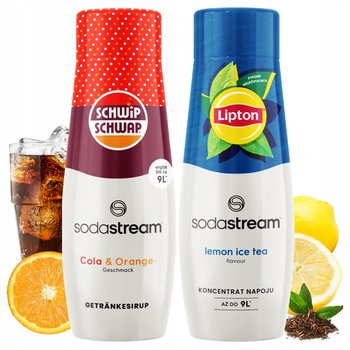 Zestaw 2 Syropów Sodastream Shwip Shwap Cola Pomarańcza + Ice Tea Lemon - SodaStream