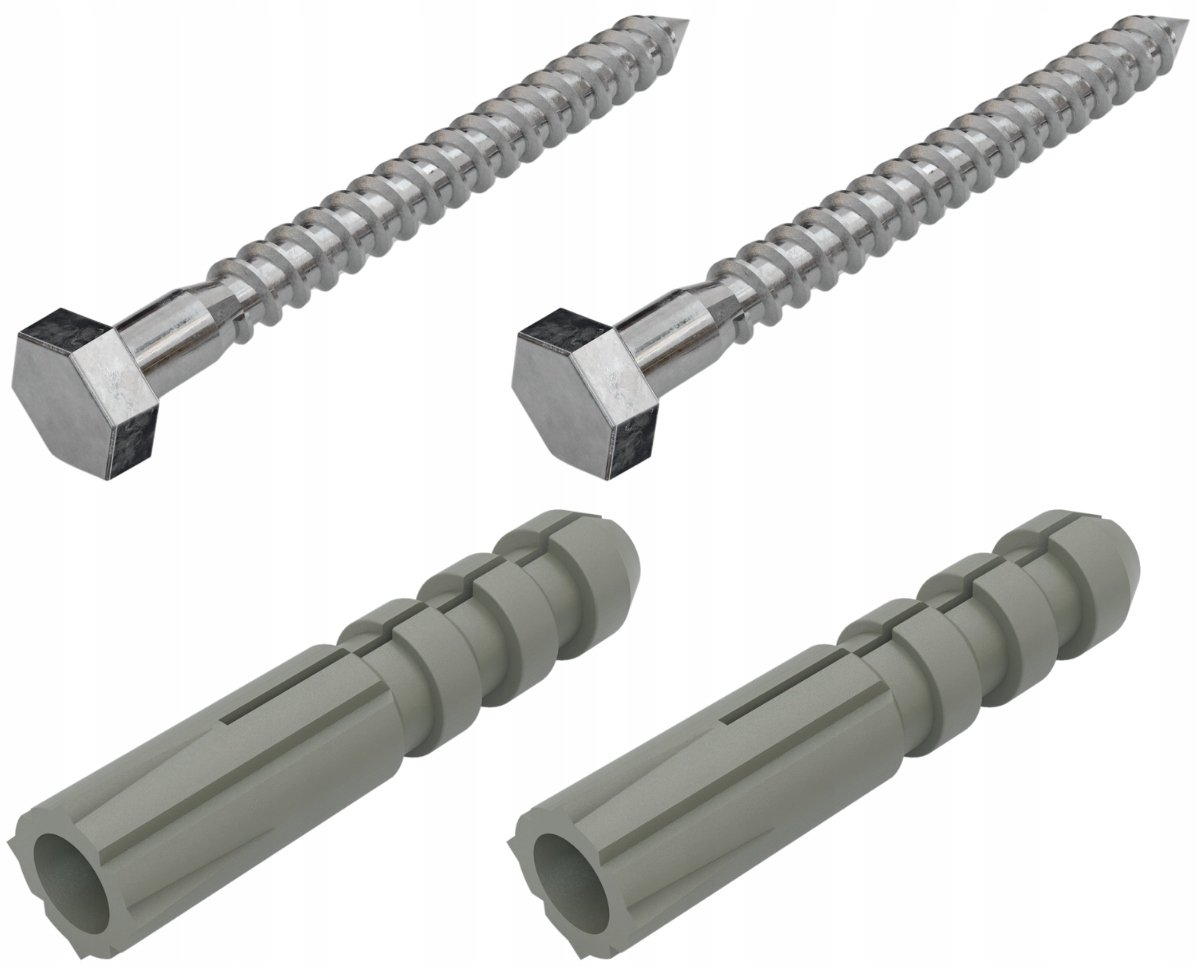 Zestaw 2 szt. wkręt 8x80 mm + kołek rozporowy 12x60 mm - Stalflex ...