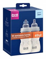 Zestaw 2 x Butelka antykolkowa LOVI Medical+ 250 ml ze smoczkiem dynamicznym 3m+