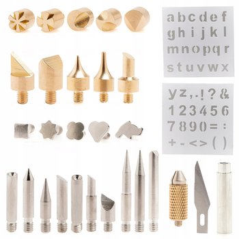 Zestaw 29 elementów do wypalarki drewna (28 elementów + konwerter) - Techrebal