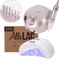 Zestaw 2w1 Lampa Do Paznokci LED/UV ALLELAC 1S + Frezarka Do Paznokci YM-202 AllePaznokcie