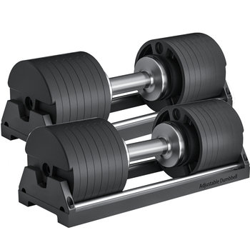 ZESTAW 2X HANTLA HANTLE REGULOWANE CZARNE 40KG METALOWE SNODE NOWOCZESNE - Arow