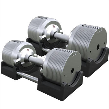 ZESTAW 2X HANTLA REGULOWANA 23,5 kg Sztangielka Srebrna regulacja co 1,5kg - Inna marka