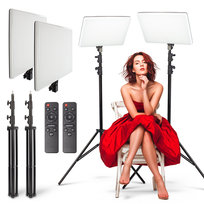 Zestaw 2x Lampa Panelowa LED 65W BiColor + Statywy