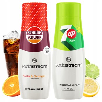 Zestaw 2x Syrop Sodastream Shwip Shwap Cola Pomarańcza + 7UP Free Bez Cukru - SodaStream