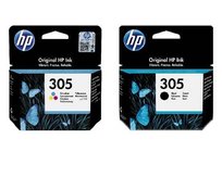 Zestaw 2x Tusz HP 305 DESKJET 2710 2720 4120 2721 CMYK oryginalny HP