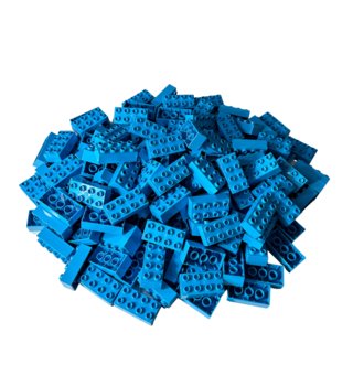 Zestaw 2x4 klocków LEGO® DUPLO® Azure Blue - 3011 NOWOŚĆ! Ilość 250x - LEGO