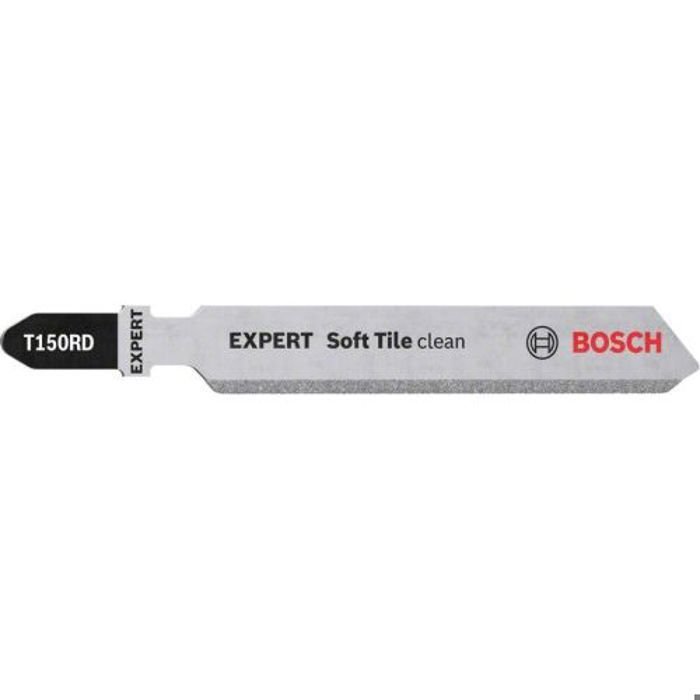 Bosch Professional 3x Brzeszczoty do wyrzynarki EXPERT ‘Soft Tile Clean’ T 150 RD (do Miękkie płytki, Podziałka zębów 50 mm, Akcesoria Wyrzynarka)