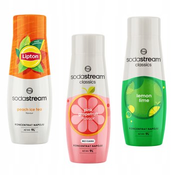 Zestaw 3 koncentratów Sodastream Ice Tea Peach + Grapefruit + LemonLime - SodaStream