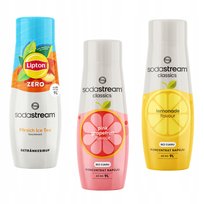 Zestaw 3 koncentratów Sodastream Ice Tea Peach Zero + Grapefruit + Lemonade