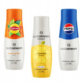 Zestaw 3 koncentratów Sodastream Lipton Ice Tea Peach + Lemonade + Pepsi - SodaStream