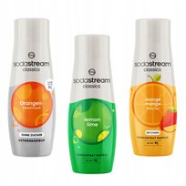 Zestaw 3 koncentratów Sodastream Orange Zero + LemonLime + Orange Mango