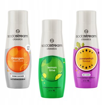 Zestaw 3 koncentratów Sodastream Orange Zero + LemonLime + Passionfruit - SodaStream