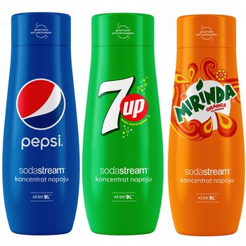 Zestaw 3 koncentratów SodaStream Pepsi+7UP+Mirinda - SodaStream