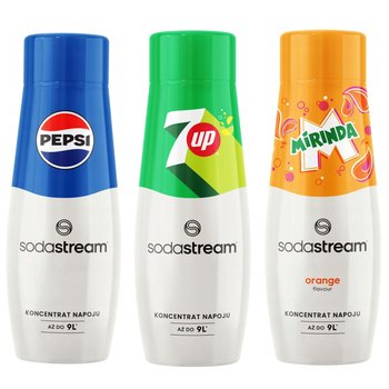 Zestaw 3 koncentratów SodaStream Pepsi+7UP+Mirinda - SodaStream
